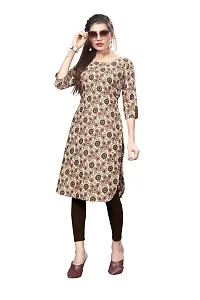 Dsk Studio Woman's Multicolor Crepe 3/4 Sleeve Straight Cut Kurti-thumb3