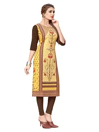 Women's Multi-color Digital Printed Straight Cut Crepe Kurti-thumb1