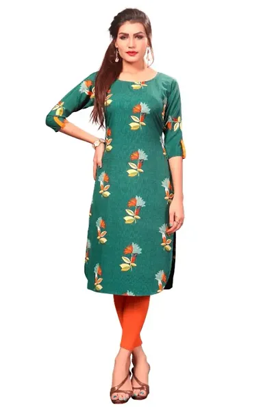 Womens Regular Crepe Fit Aline Kurti