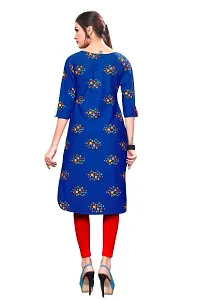 Stylish Multicolored Full Stitch Pathani Style Crepe Kurti-thumb1