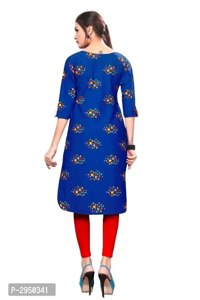 Stylish Multicolored Full Stitch Pathani Style Crepe Kurti-thumb2