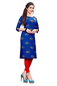 Stylish Multicolored Full Stitch Pathani Style Crepe Kurti-thumb2