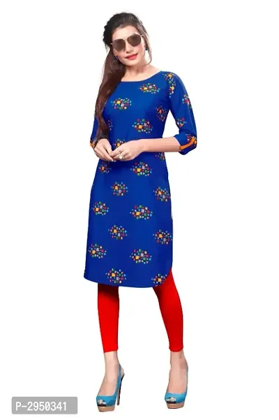 Stylish Multicolored Full Stitch Pathani Style Crepe Kurti-thumb4