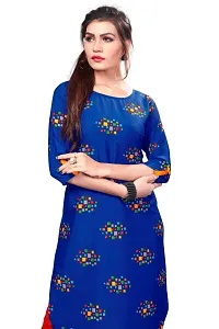 Stylish Multicolored Full Stitch Pathani Style Crepe Kurti-thumb4