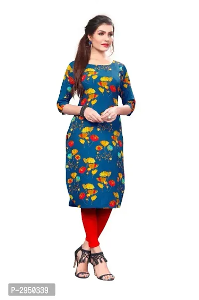 Stylish Multicolor Full Stitch Pathani Style Crepe Kurti For Women-thumb3