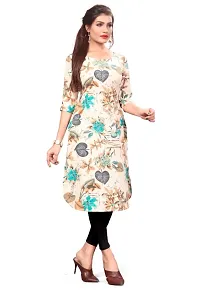 Stylish Multicolored Full Stitch Pathani Style Crepe Kurti-thumb2