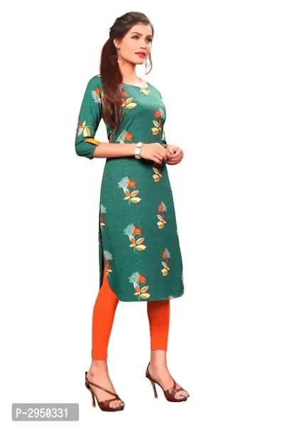 Stylish Multicolored Full Stitch Pathani Style Crepe Kurti-thumb3