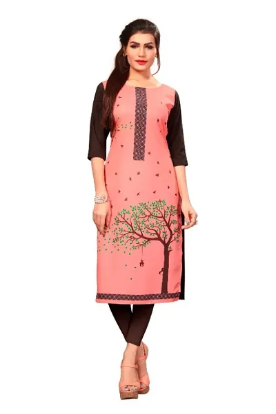 New Ethnic 4 You Women's Full-Stitched Crepe Straight Kurta