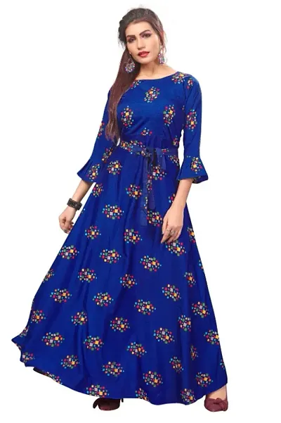 Women's Full-Stitched Crepe Kurti