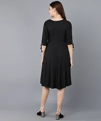 Women Crepe Fit and Flare Dress-thumb1