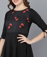 Women Crepe Fit and Flare Dress-thumb4