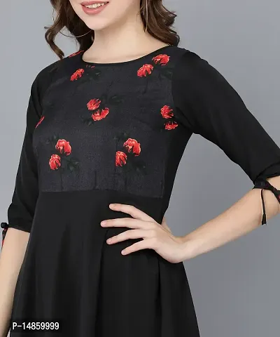 Women Crepe Fit and Flare Dress-thumb5