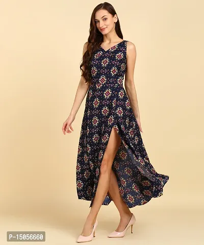 Classic Crepe Printed Dresses for Women-thumb2