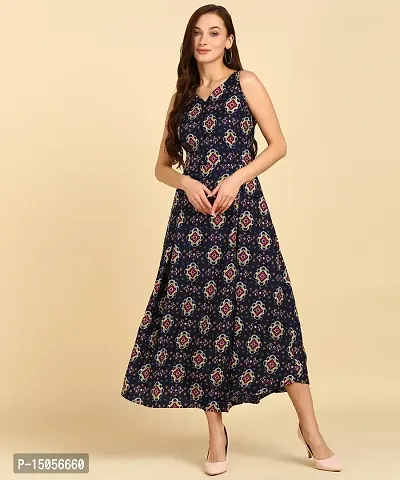 Classic Crepe Printed Dresses for Women-thumb3