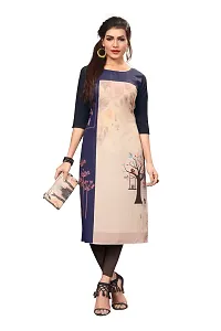 Beautiful Printed Full-Stitched Crepe Straight Kurta for Women-thumb3