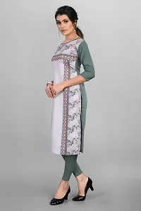 Womens Ethnic Wear Printed Crepe Straight Kurti-thumb3