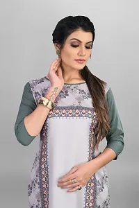 Womens Ethnic Wear Printed Crepe Straight Kurti-thumb4