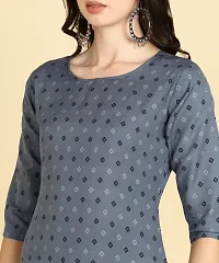 Women Printed Cotton Blend Straight Kurta-thumb3