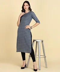 Women Printed Cotton Blend Straight Kurta-thumb4