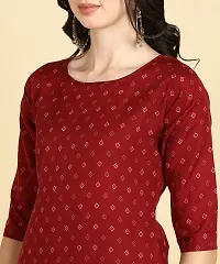 Women Printed Cotton Blend Straight Kurta-thumb3