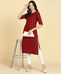 Women Printed Cotton Blend Straight Kurta-thumb4