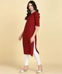 Women Printed Cotton Blend Straight Kurta-thumb2