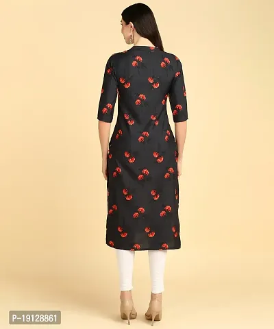 Womens printed Crepe Button kurti-thumb2