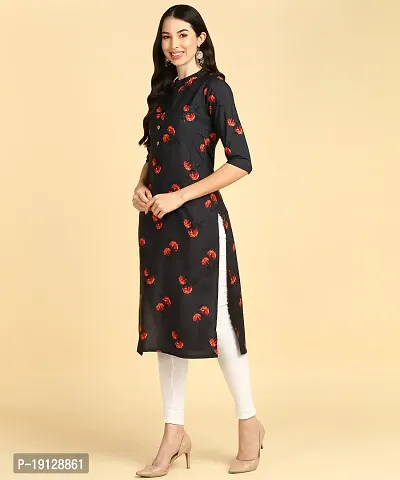 Womens printed Crepe Button kurti-thumb3