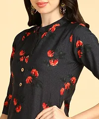 Womens printed Crepe Button kurti-thumb4