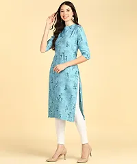 Womens printed Crepe Button kurti-thumb1