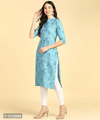 Womens printed Crepe Button kurti-thumb2