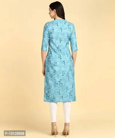 Womens printed Crepe Button kurti-thumb3