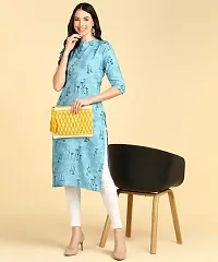 Womens printed Crepe Button kurti-thumb3