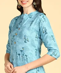 Womens printed Crepe Button kurti-thumb4