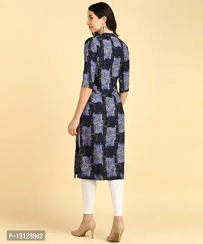 Womens printed Crepe Button kurti-thumb4