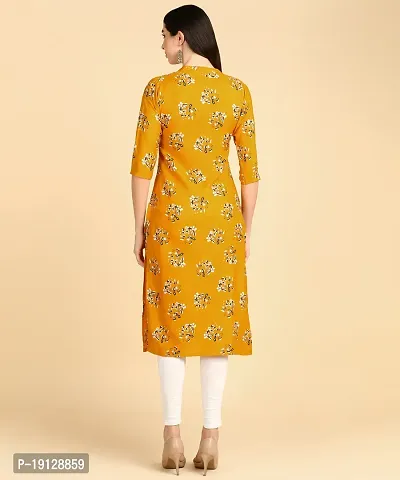 Womens printed Crepe Button kurti-thumb2