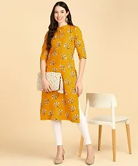 Womens printed Crepe Button kurti-thumb3