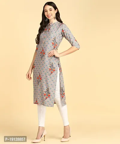 Womens printed Crepe Button kurti-thumb2