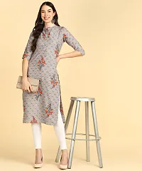 Womens printed Crepe Button kurti-thumb3