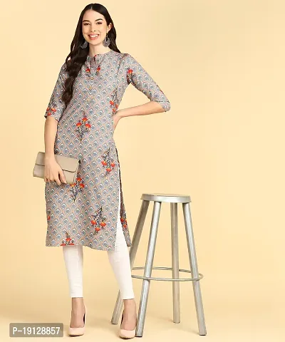 Womens printed Crepe Button kurti-thumb4