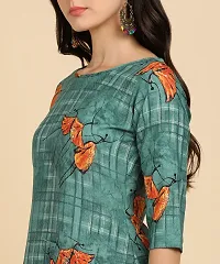 Women's Crepe Long Straight Printed Kurta with Pant-thumb2