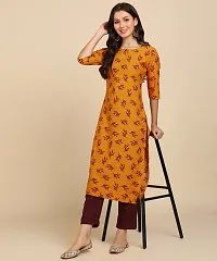 Women's Crepe Long Straight Printed Kurta with Pant-thumb3