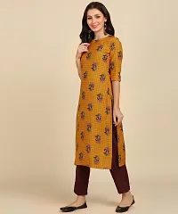 Womens Crepe Long Straight Printed Kurta with Pant-thumb4