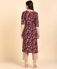 Womens Crepe Long Straight Printed Kurta with Pant-thumb1