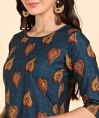 Womens Crepe Long Straight Printed Kurta with Pant-thumb3