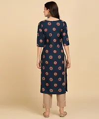 Womens Crepe Long Straight Printed Kurta with Pant-thumb4