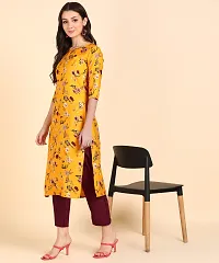 Womens Crepe Long Straight Printed Kurta with Pant-thumb1