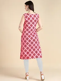 Womens Sleeveless Crepe Printed Kurta-thumb1