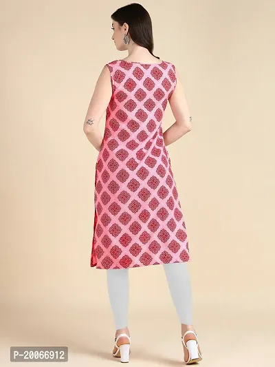 Womens Sleeveless Crepe Printed Kurta-thumb2