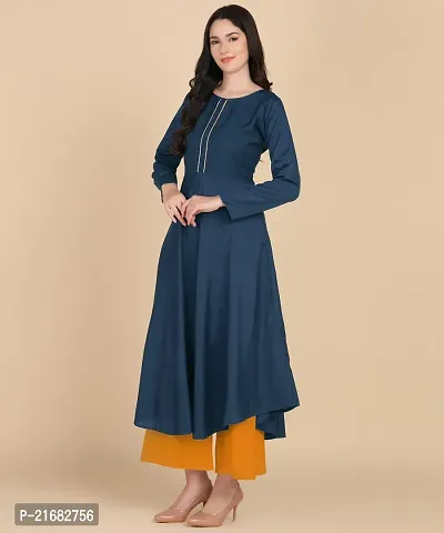 Round kurta With Foil Printed Dupatta Set-thumb2